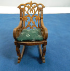 Vintage Dollhouse Miniature Handmade Victorian Rocking Chair 1 12 Scale Signed