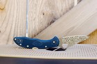 Spyderco Delica C11fpnbd Frn Damascus Knife - Blue