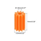 24pcs  Module 0 5 Plastic Gears Small Plastic 10 Teeth Spindle Gear 102a Orange