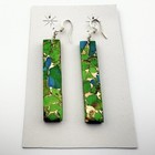 Santo Domingo Pueblo Turquoise Slab Dangle Earrings Native American Jewelry