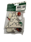 Holiday Painting Craft Kit Christmas Kids 2 Wood Shapes 4 Paints 1 Brush