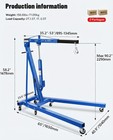 2 Ton Engine Hoist 4400lbs Folding heavy Duty Hydraulic Cherry Picker Shop Crane