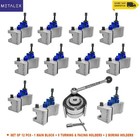 A1 40position Quick Change Tool Post 12 Pc For 150-300mm Lathe 6 -12  Multifix