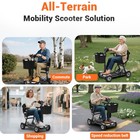 Foldable 4-wheel All-terrain Electric Mobility Scooter For Adult airline Approve