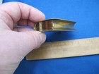 Fine Antique Brass Book Form Match Safe   Vesta Box-shaking Hands Engraving