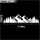 7 Inch White Mountain Tree Sticker Decal For Car Trunk  Laptop Or Wall  Premium