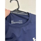 Under Armour Heatgear Mens Compression Shirt Navy Blue Long Sleeve 1361524 M