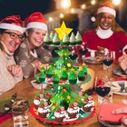 Gistome 3-tier Christmas Tree Cupcake Stand Santa Snowman Holiday Dessert