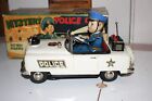 Vintage Japan Tin Litho Battery Operated Toy Tn Nomura Mystery Police Car W box