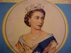 Vtg Queen Elizabeth Ii Coronation Meredith   Drew Biscuit Tin Royal Souvenir