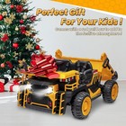 24v Electric Kids Ride On Dump Truck Two Seater Toy Vehicle With Operable Tiltie