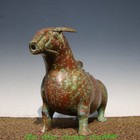13   Old Chinese Bronze Ware Shang Zhou Dynasty Inscription Beast Zun Statue