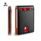 Rfid Blocking Men Slim Wallet With Money Clip Front Pocket Credit Card Holder Us