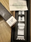 Nomad Rocky Point Black Titanium Icy Blue Glow Apple Watch Band 45 46 49mm Le