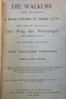 Vintage Chicago Grand Opera Company Libretto  Die Walkure By Richard Wagner