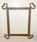 Antique Ornate 19th Century Victorian Bronze Rectangular Wall Mirror Frame