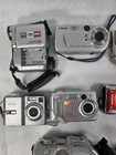 Lot Of 10 Assorted Digital Point   Shoot Film Instant Action Camera Untested