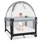Baby Crib Tent - Mesh Climbing Prevention Net  Pop Up Crib Canopy With Zipper  G