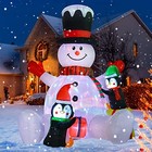  Lighted Inflatable Snowman Christmas Outdoor Decoration Clearance - 7ft Blow 