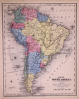 Rare Antique 1853 Map   South America - Patagonia  Guiana By Roswell Smith