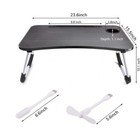 Foldable Laptop Tray Lap Desk Stand Adjustable Bed Table Notebook Tray Cup Slots