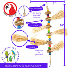 3618 Large Hula Skirt Bird Toy Parrot Cage Toys Cages Preening Amazon Conure Pet