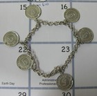 Six 1913 H Sarawak Charles Brooke 5 Cents Coins On 7  Bracelet  6 Coins  Bino