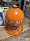 Vtg Mid Century Modern Mcm Catherineholm Orange Viking Enamel Fondue Pot W  Box