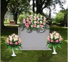 3 Pcs Artificial Cemetery Flower Saddles Cemetery Flowers For Grave Memorial 