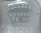Antique Aqua Medicine Bottle   - Sallade   Co  Magic Mosquito Bite Cure N y 