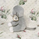 2018 Ty Baby Pookie Grey White Monkey Plush Beanbag Lovey Stuffed Animal W  Tag