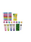 Crayola Bath Activity Bucket 30pc Bath Bombs Finger Paint Soaps Body Wash Pens