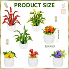 1 12 14pcs Dollhouse Miniature Resin Plant Multicolor Flower With Pot Garden