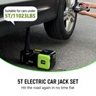 Electric Hydraulic Floor Jack 5 Ton 12v W  Tire Inflator Air Pump Repair Kit Car