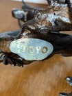 Vintage Toyo Cast Bronze Metal Japanese Dragon Talons Statue With Sticker       