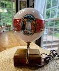 Vintage Coors Beer Globe Desk  Lamp   Digital Clock Waterfall Scene 1970s 