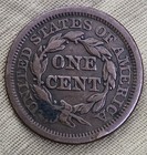 Vintage 1847 Braided Hair Large Cent In F ine   Condition circulated  Uncleaned