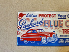 Vintage Packard Blue Coral Treatment Service Porcelain Metal Sign 12  X 5 
