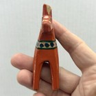 Vintage Swedish Wooden Orange Dala Horse Hand Crafted Painted 3   Sweden Chipped