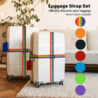 8 Pack Luggage Straps Suitcase Tags Set adjustable Suitcase Belts Tsa Approved S