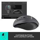 Logitech M705 Marathon Wireless Ergonomic Optical Usb Mouse  Charcoal