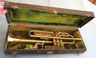 1924 Holton Revelation Pro Trumpet  Gold Plate  Great Player  Ports Aligned Vg  