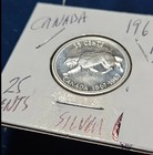 1967 Canadian Canada 25c Cent Quarter Dollar Coin 50  - 80  Silver Lynx Bobcat