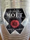 Vintage Moet   Chandon France Aluminum Champagne Ice Bucket With Handles  12    