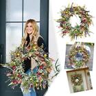 Spring Artificial Flower Wreath Front Door Wall Garland Home Party Decor Gifts