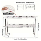 Expandable Cabinet Shelf Organizer Rack  Stackable Kitchen Under Sink Storage
