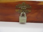 Vintage Mount Vernon Va Locked Wood Jewelry Trinket Box