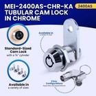Security Products Mei-2400as-ka Tubular Cam Lock With 5 8  Cylinder And Chrom   