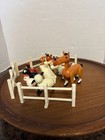 Vtg Fisher Price 1970s Lot Of Animals  Fencing  Movable Joints On Some Animals