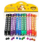 12pcs Wholesale Mix Color Anti-lost Dog Collars Pet Cat Puppy Buckle Collar
